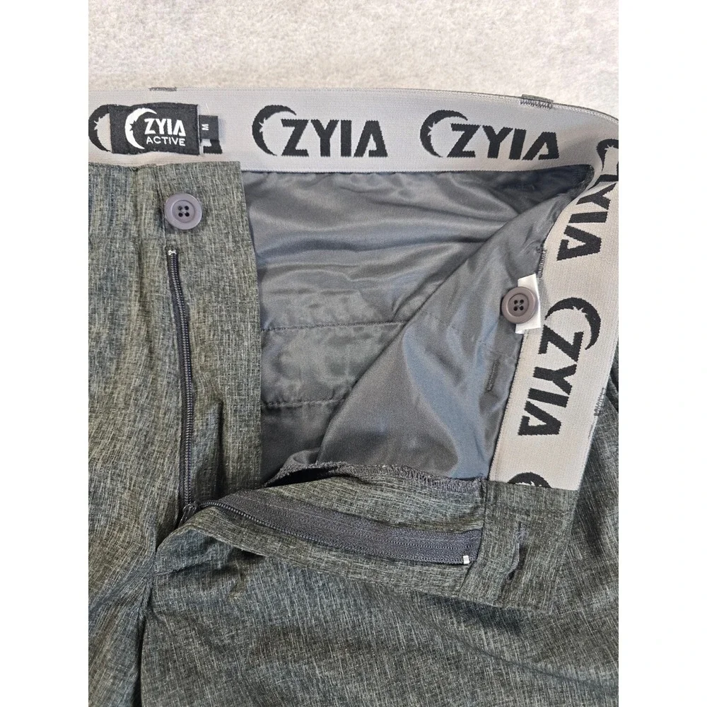 Zyia Active Performance Pants Mens M Gray Golf Commuter Hiking Trousers 34x30